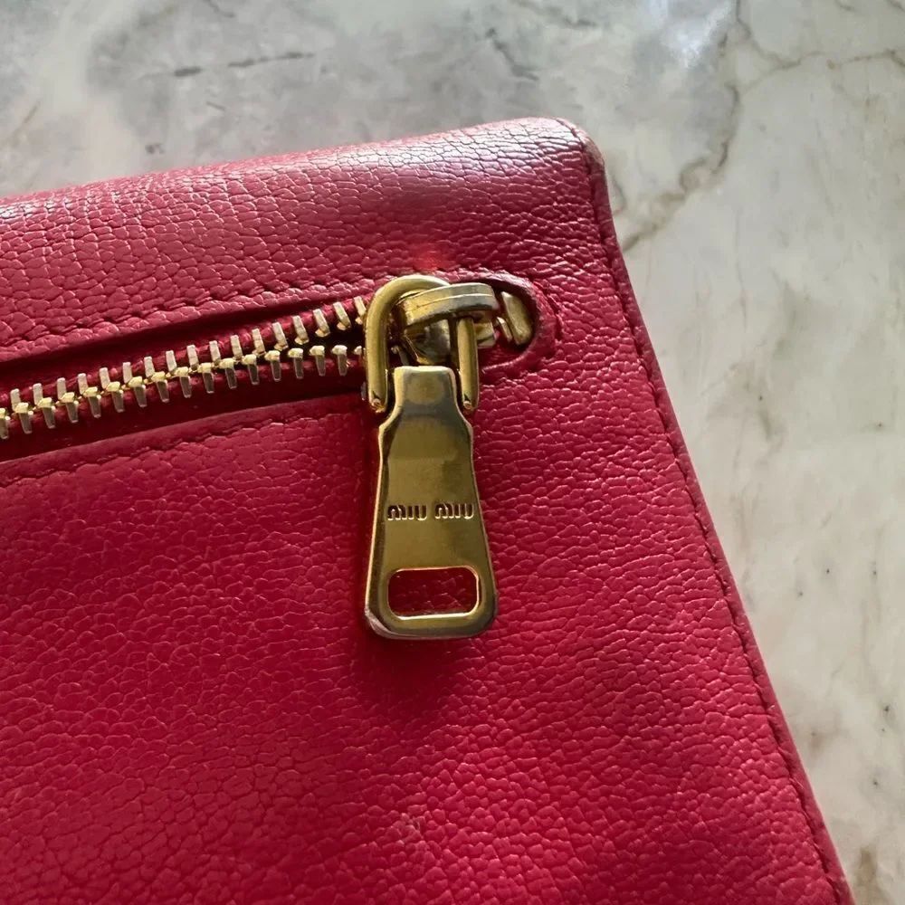 Miu Miu Raspberry Pink Envelope Wallet - Picture 15 of 17